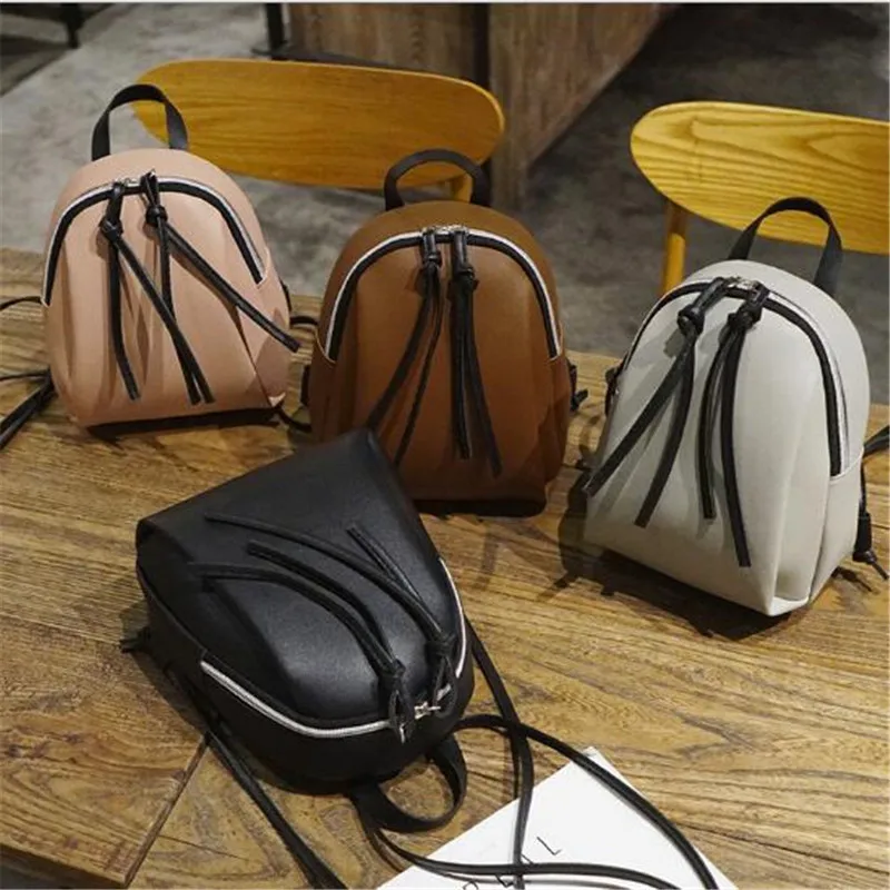 

2021 New lady small backpack women leather Shoulder Bag MultiFunction mini backpacks female School bagpack bag for teenage grils