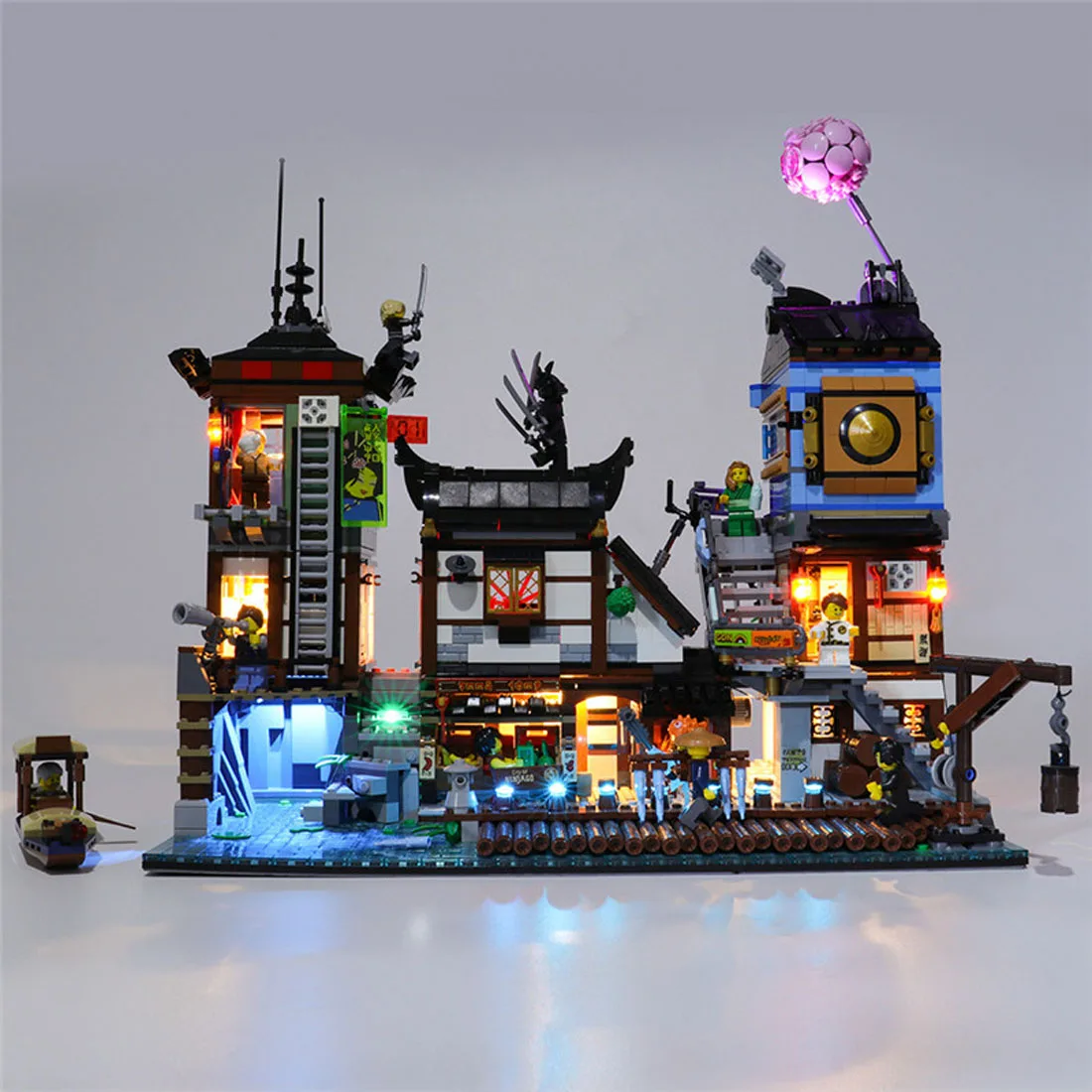 Светодиодный светильник с питанием от USB для NINJAGO MOVIE City Docks 70657 (только