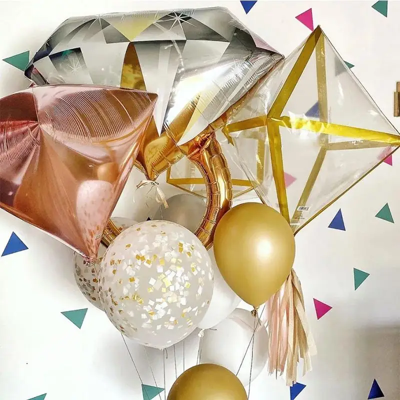 22 дюймовая прозрачная фоторамка квадратная проволока золотая розовая Золотая