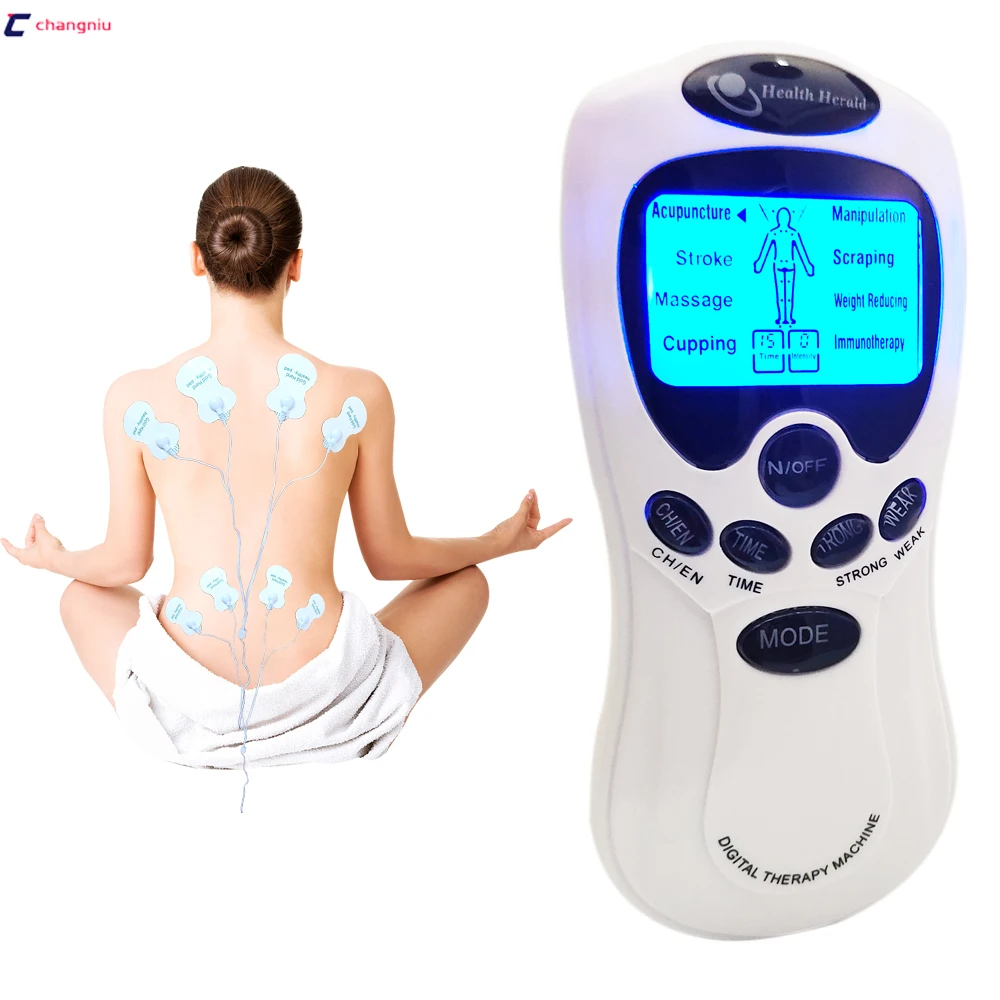 Белый Электрический стимулятор с двойным входом 50 шт./лот массажер всего тела для