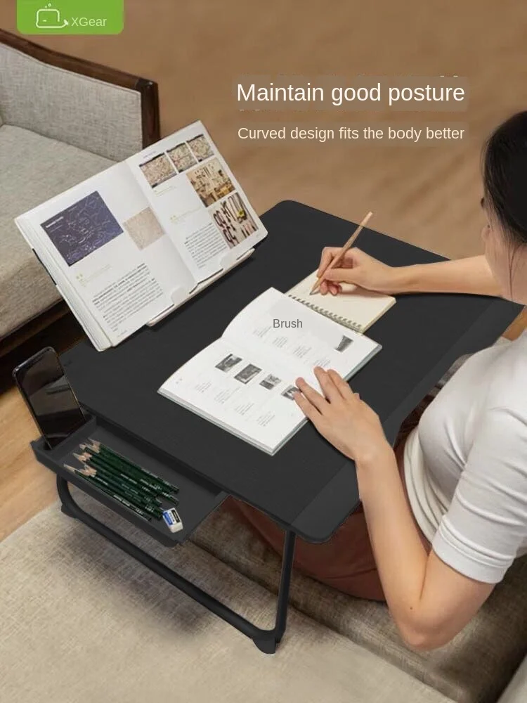 

clearance!\Bed Computer Desk Multifunctional Reading Frame Bed Folding Computer Table With Table Large Desk Drawer Desk