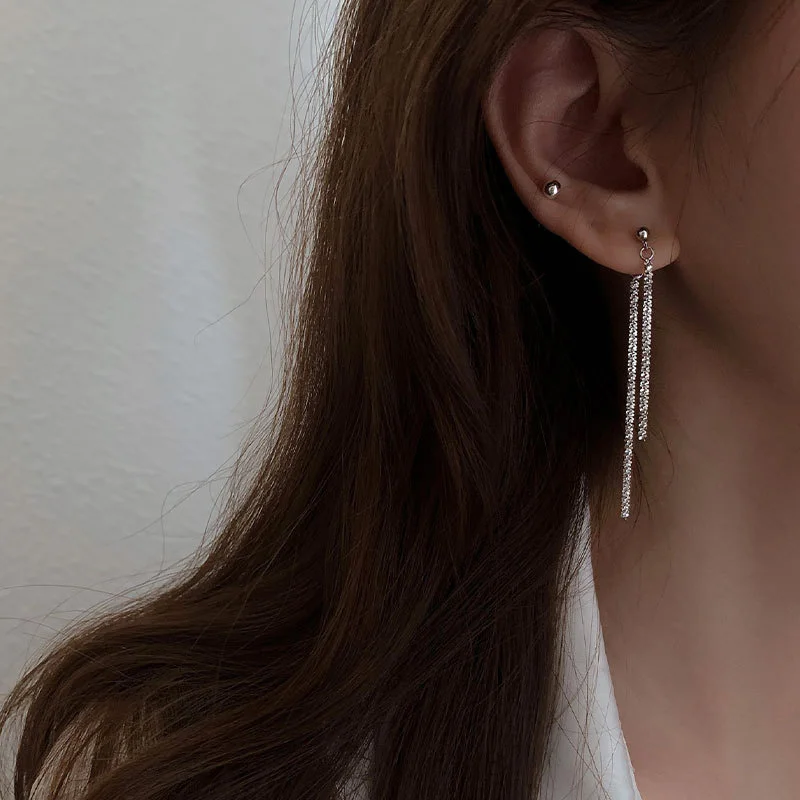 Серьги-подвески женские из серебра 925 пробы с гипсофилой | Украшения и аксессуары