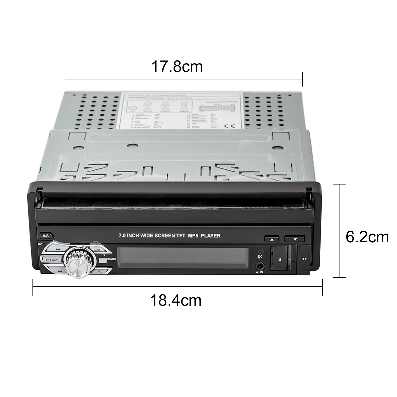 

Retractable 7 Inch Multifunctional HD Touch Screen Video FM Radio Car MP5 Player Touch Screen Video FM Radio Car MP5 Player