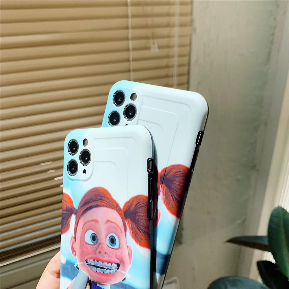 Забавный мультяшный подтяжки для девочек чехол iphone 7 8 Plus SE2 11 Pro X XS Max XR мягкий IMD