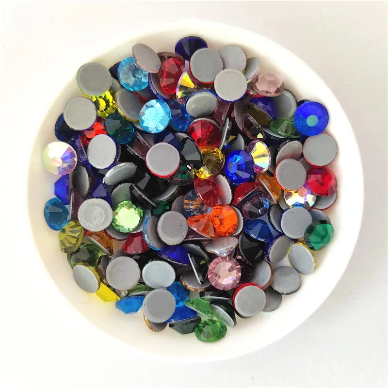 AAAA + качественные Стразы смешанных цветов ss6 ~ ss30 с железной поверхностью на