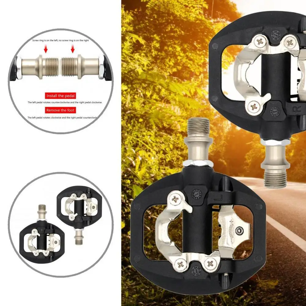 

1 Set Universal SPD System Nylon Bike Self-locking Pedal Nylon Self-locking Pedals Adjustable Tension System for Cycling