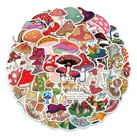 brightly colored mushrooms pvc graffiti sticker aesthetic notebooks scrapbooking accessories phone child sticker flakes 50pcs