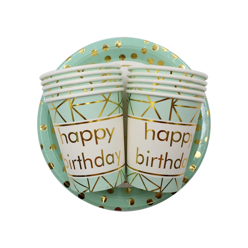 С днем рождения поставки зеленого золота бумажная тарелка одноразовая посуда