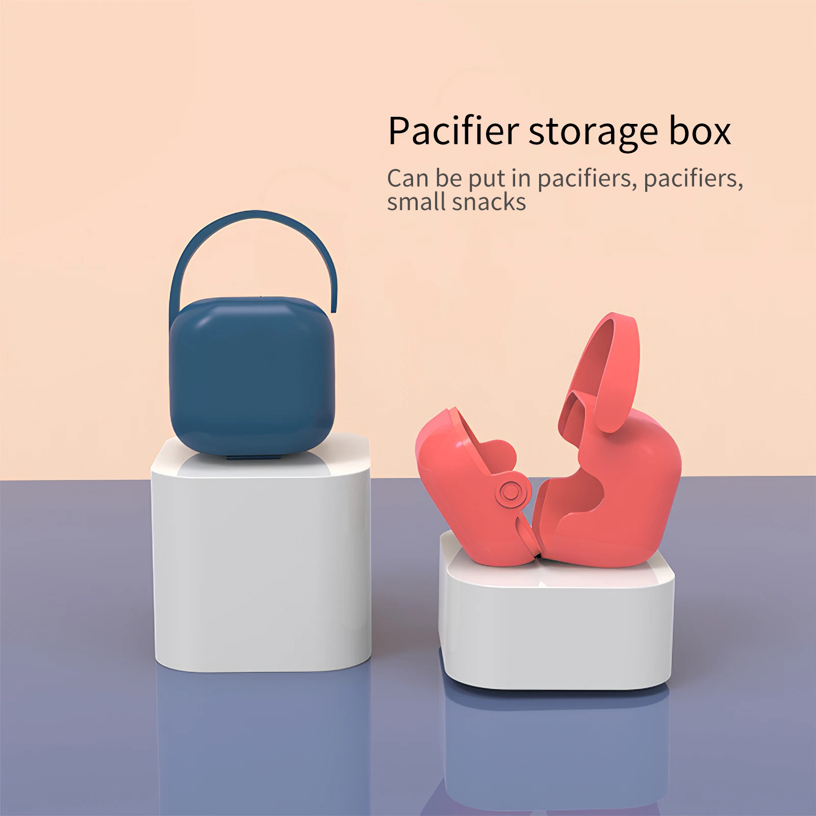 

Baby Solid Pacifier Box Soother Container Holder Pacifier Box Travel Storage Case Safe Holder Pacifier PP Plastic Box