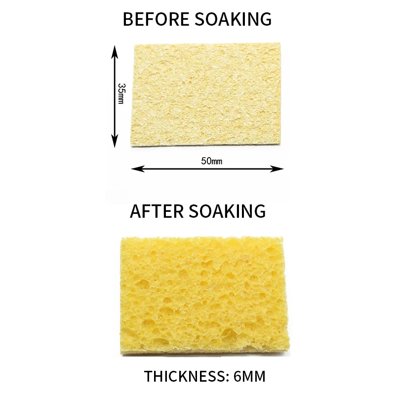 

5/10/20/50Pcs Yellow Cleaning Sponge Cleaner for Enduring Electric Welding Soldering Iron