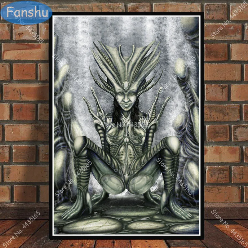Hr Giger Li II постер с изображением чужого холста постеры и принты настенные