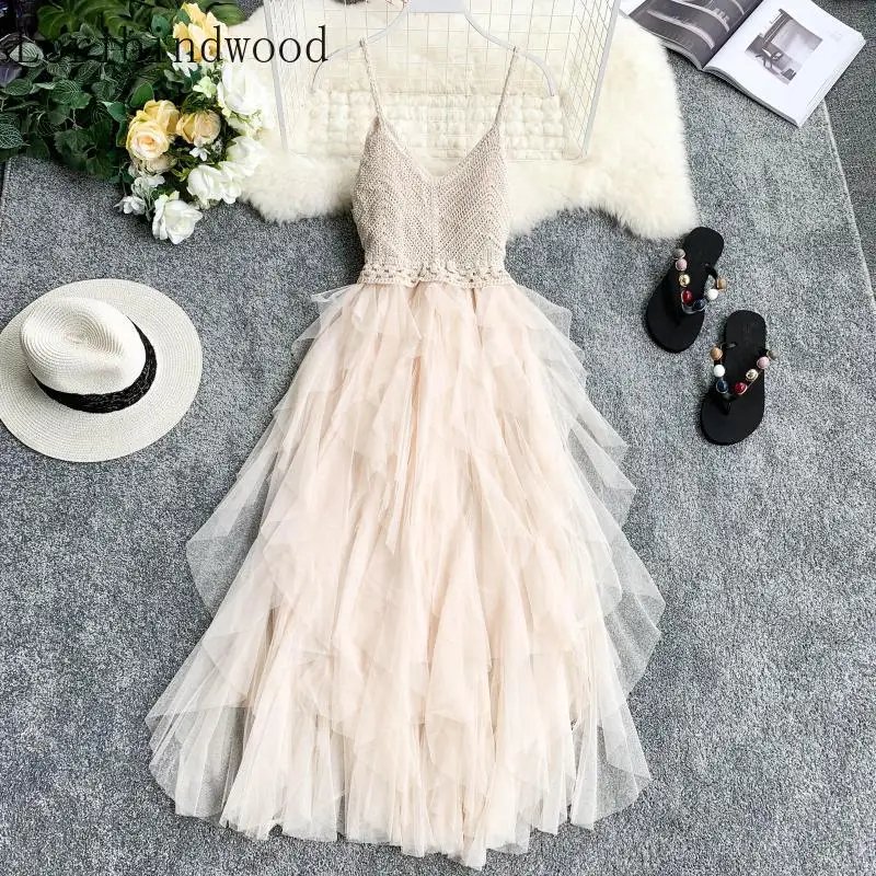 Женское трикотажное Сетчатое платье с каскадными оборками лоскутное вечернее