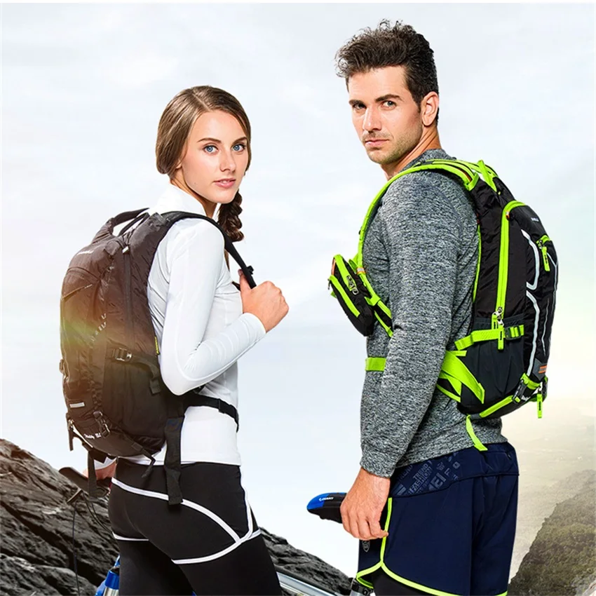18L Cool Colorful Cycling Backpack Bicycle Bag with Rain Cover Breathable Sports Hiking Running City Gym Bags MTB Bike Backpack