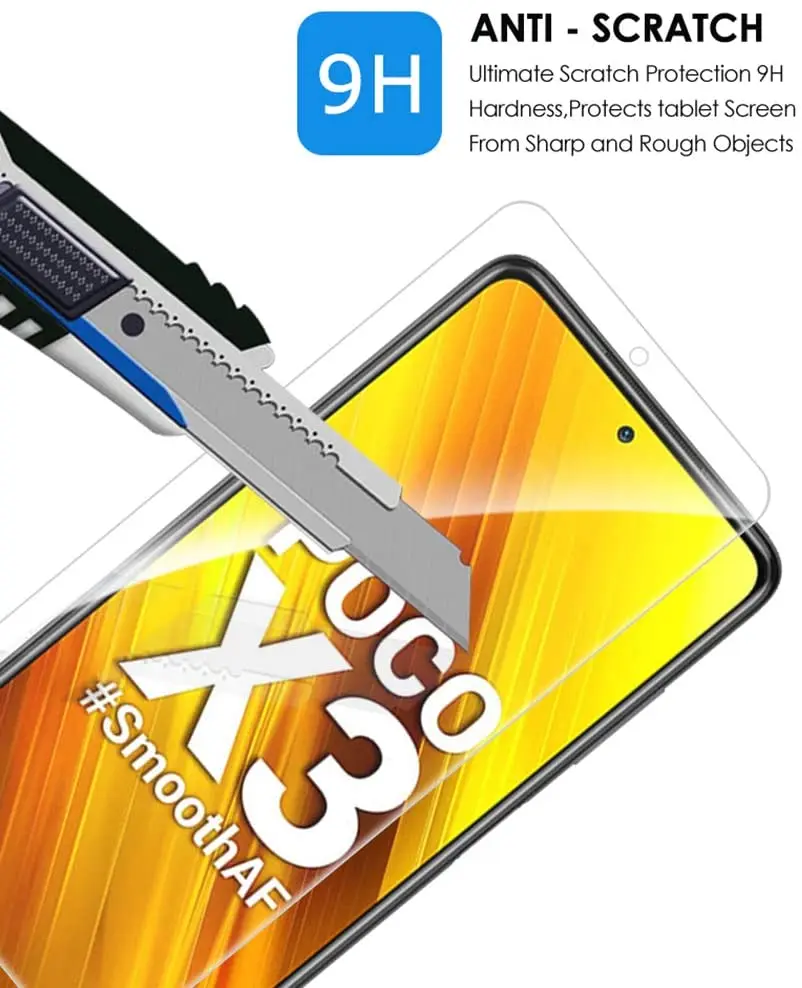 Адаптер 2-в-1 для Xiaomi Poco M3 стекло Закаленное Защитная пленка экрана X3 NFC со шлейфом |