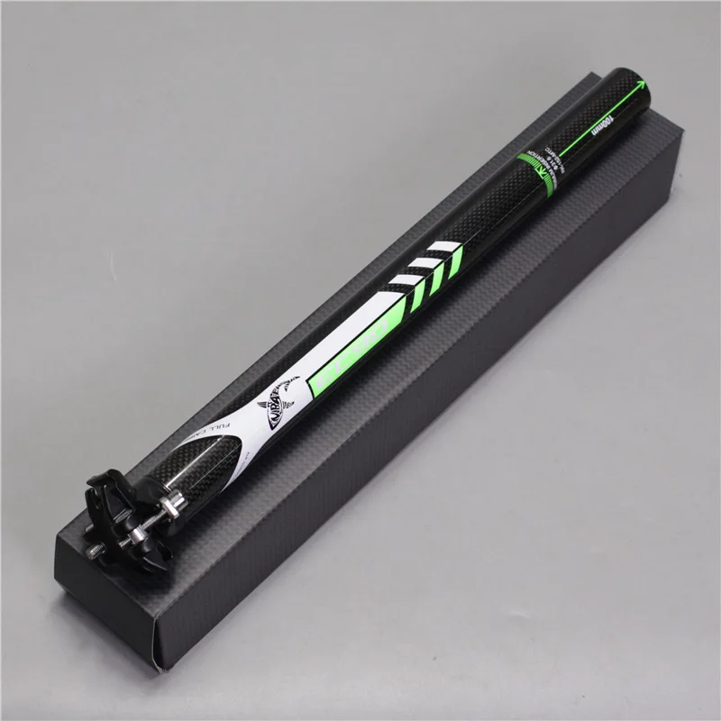 Подседельный штырь для горного велосипеда EC90 углеродный 3K синий/зеленый/серый