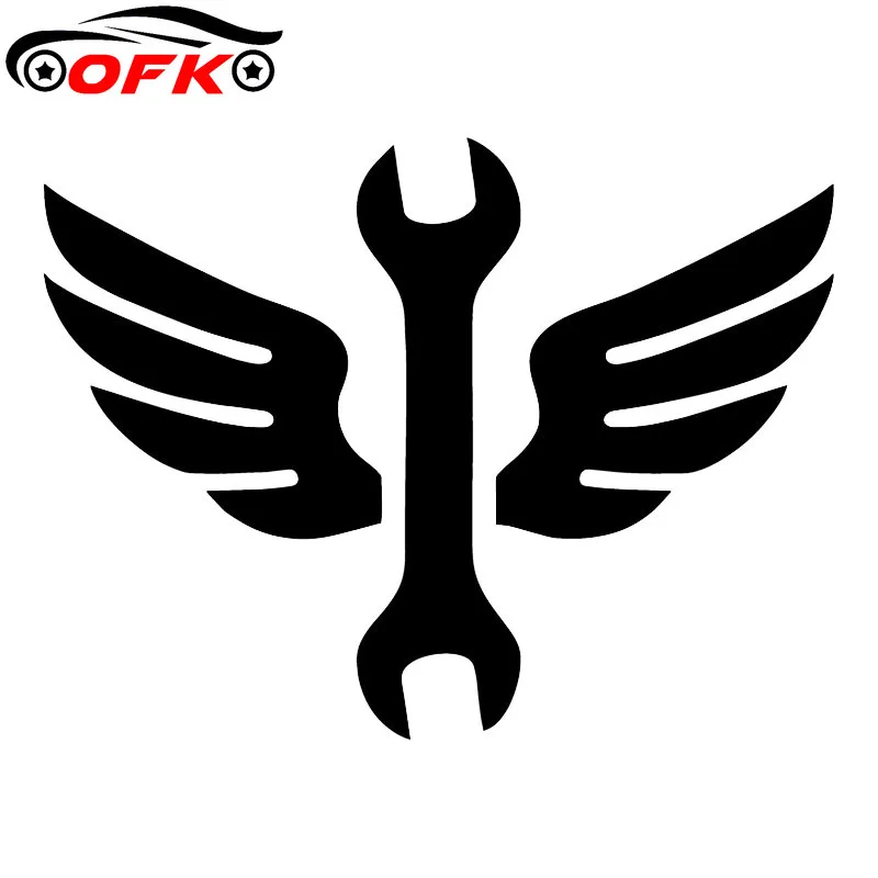 

Wrench Wings Art Car Sticker Decoraiton Window Trunk Decals 16.9*12.9CM