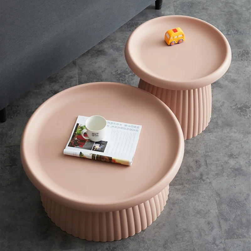 Round Tables Modern Minimalist Sofa Side Table Ins Personality Simple Home Living Room Balcony Outdoor Coffee |