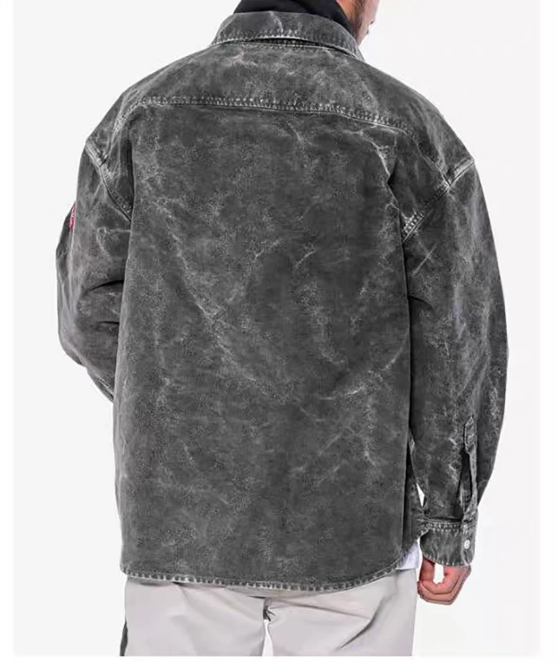 CE. Avempt серая рубашка с принтом Distressed High street fashion Мужская и женская Высококачественная теплая куртка CE куртка s m l xl