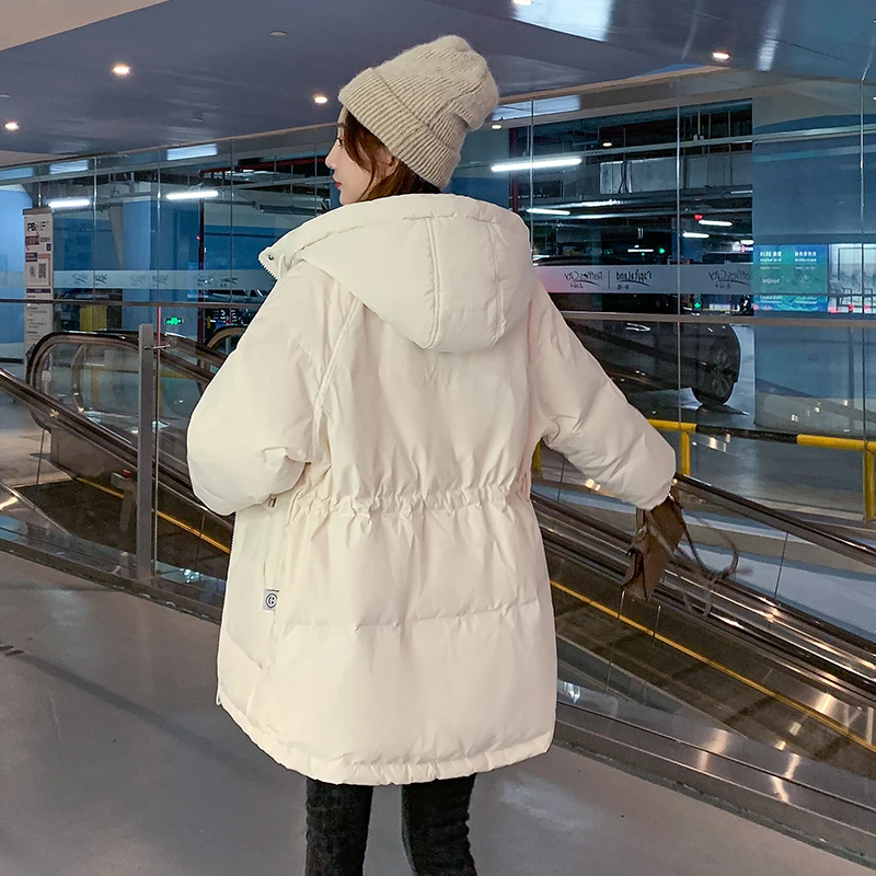 2021 Winter Jacket Women Warm Hooded Down Cotton Jacket Parkas Female Casual Loose Outwear Korean Cotton-padded Winter Coat