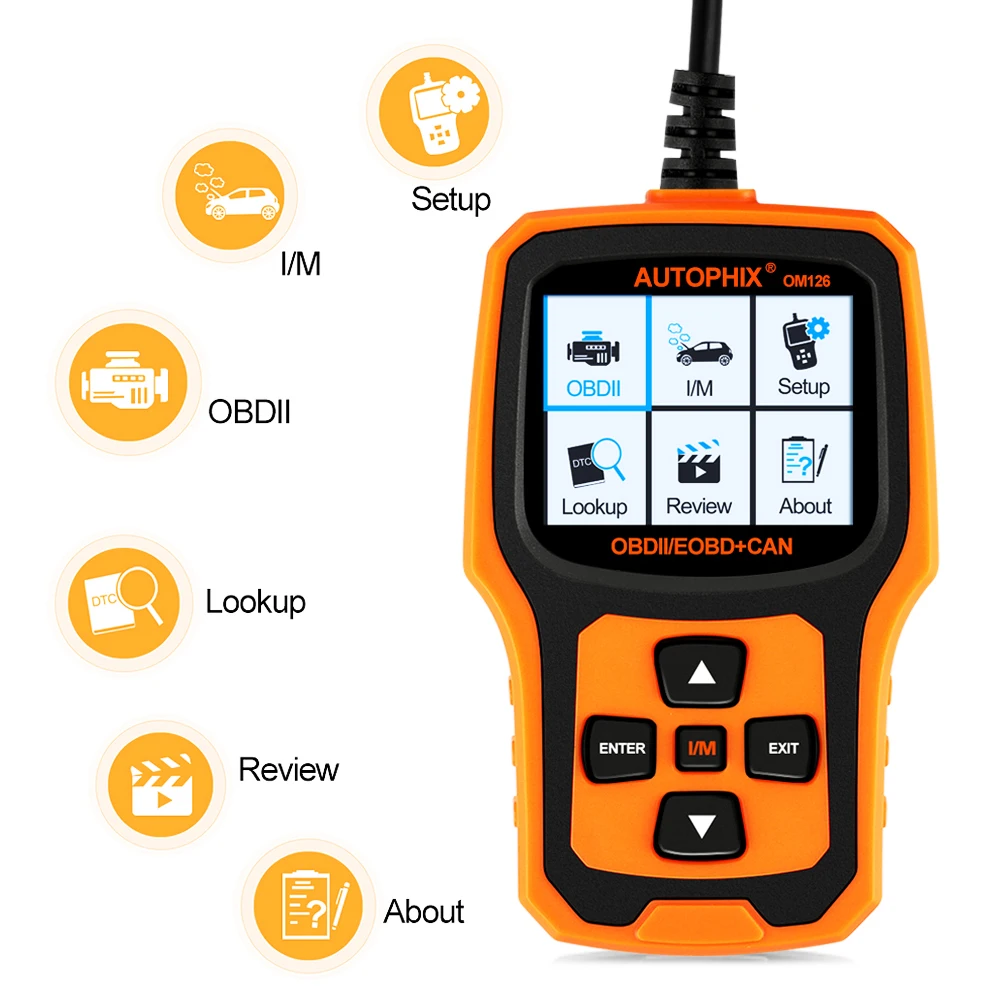 Автомобильный диагностический инструмент Autophix OM126 OBD2 сканер двигателя OBD 2