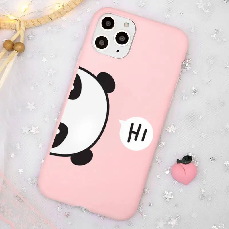 

Panda Cat Dinosaur Phone Case Candy Color for iPhone 11 12 mini pro XS MAX 8 7 6 6S Plus X SE 2020 XR