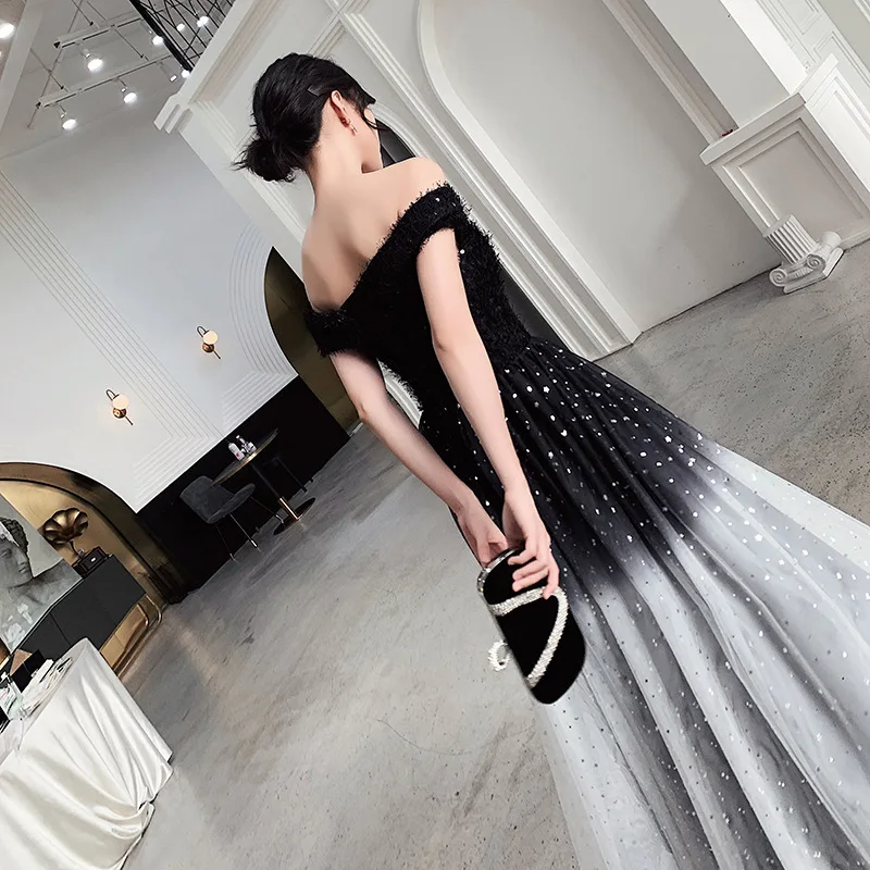 Sequins Chinese Sexy Off Shoulder Oriental Party Female Cheongsam Stage Show Qipao Dress Elegant Celebrity Banquet Dresses | Тематическая