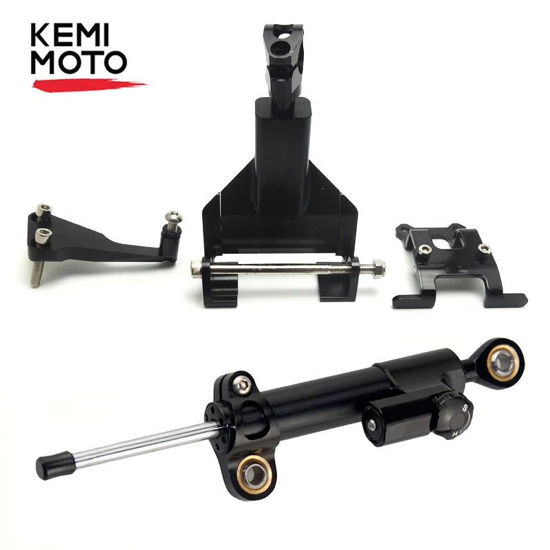 KEMiMOTO MT07 FZ07 полный комплект рулевой демпфер Монтажный кронштейн комплект для YAMAHA MT-07 FZ-07 FZ 07 MT 07