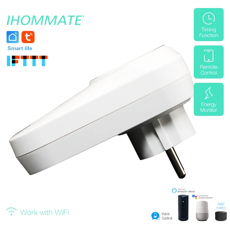 Умная розетка Wifi умная 16А монитор питания Россия ЕС AU Великобритания это Израиль