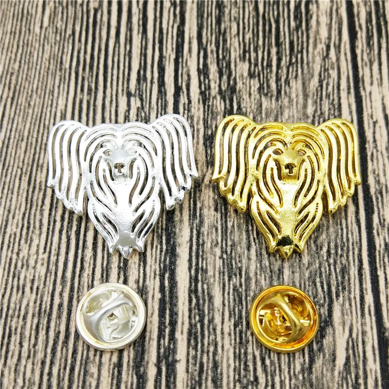 LPHZQH модные китайские хохлатые собачьи Броши золотого цвета нагрудный знак брошь