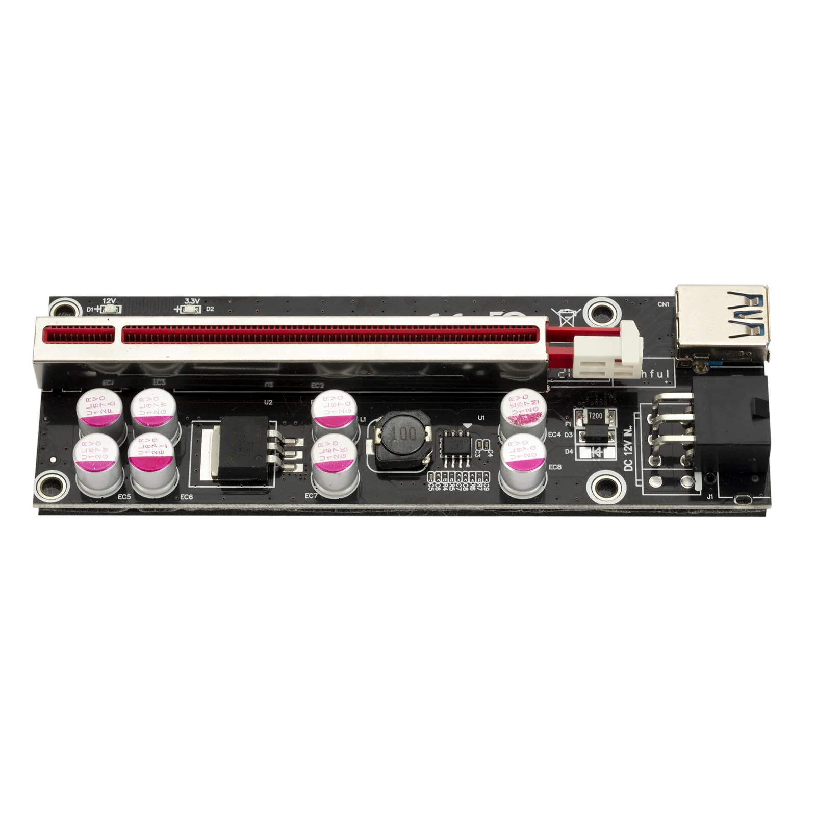 PCI-E Pcie Riser 009S PLUS Profesional Express 1X 4x 8x 16x расширитель PCI E USB 009 GPU 6Pin карта SATA 15pin для BTC Miner |
