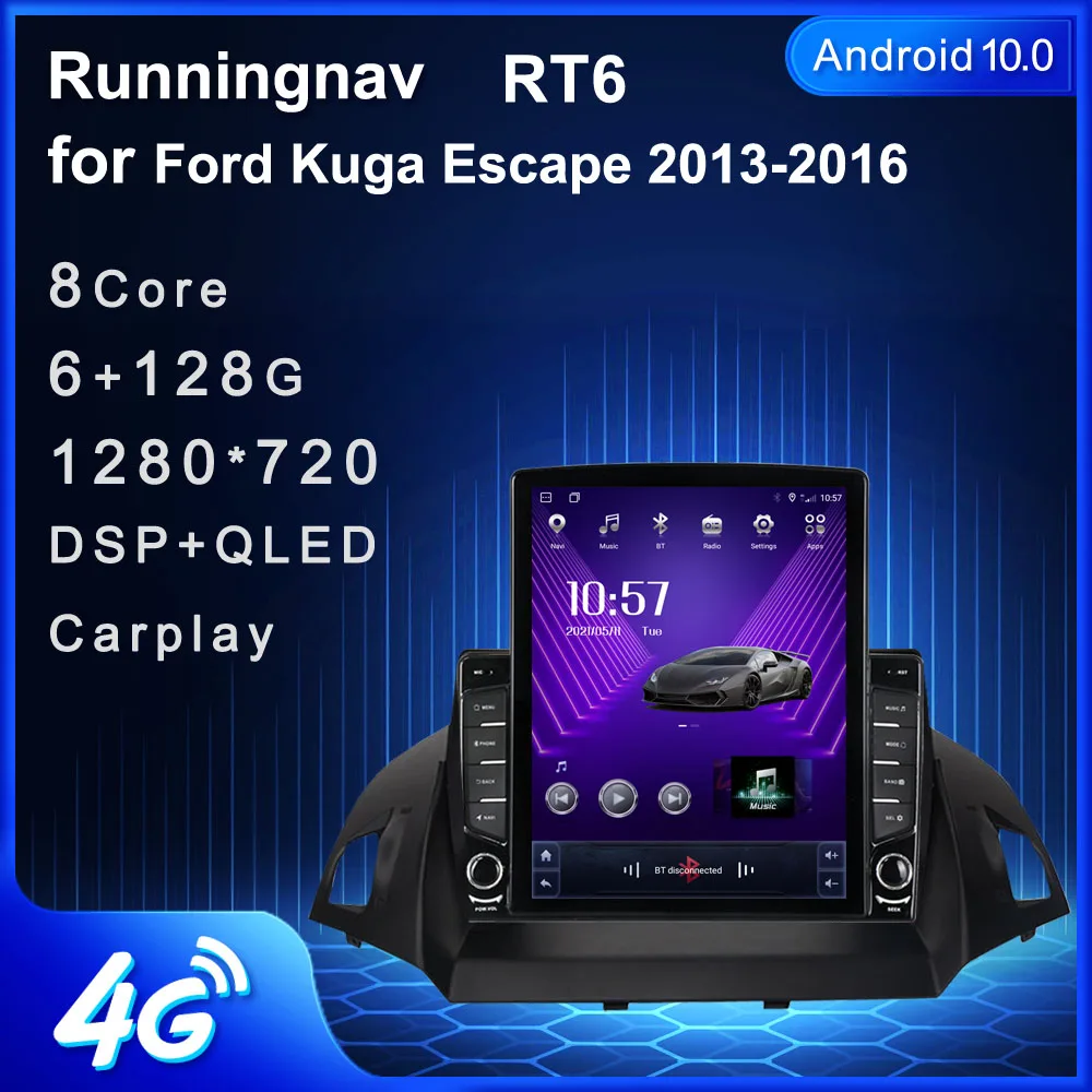 Runningnav для Ford Kuga Escape 2013 2014 2015 2016 Tesla Type Android автомобильное радио мультимедийный
