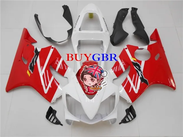 Распродажа красные/белые Обтекатели F4i для Honda CBR600F4i 2001 2002 2003 мотоциклов ABS