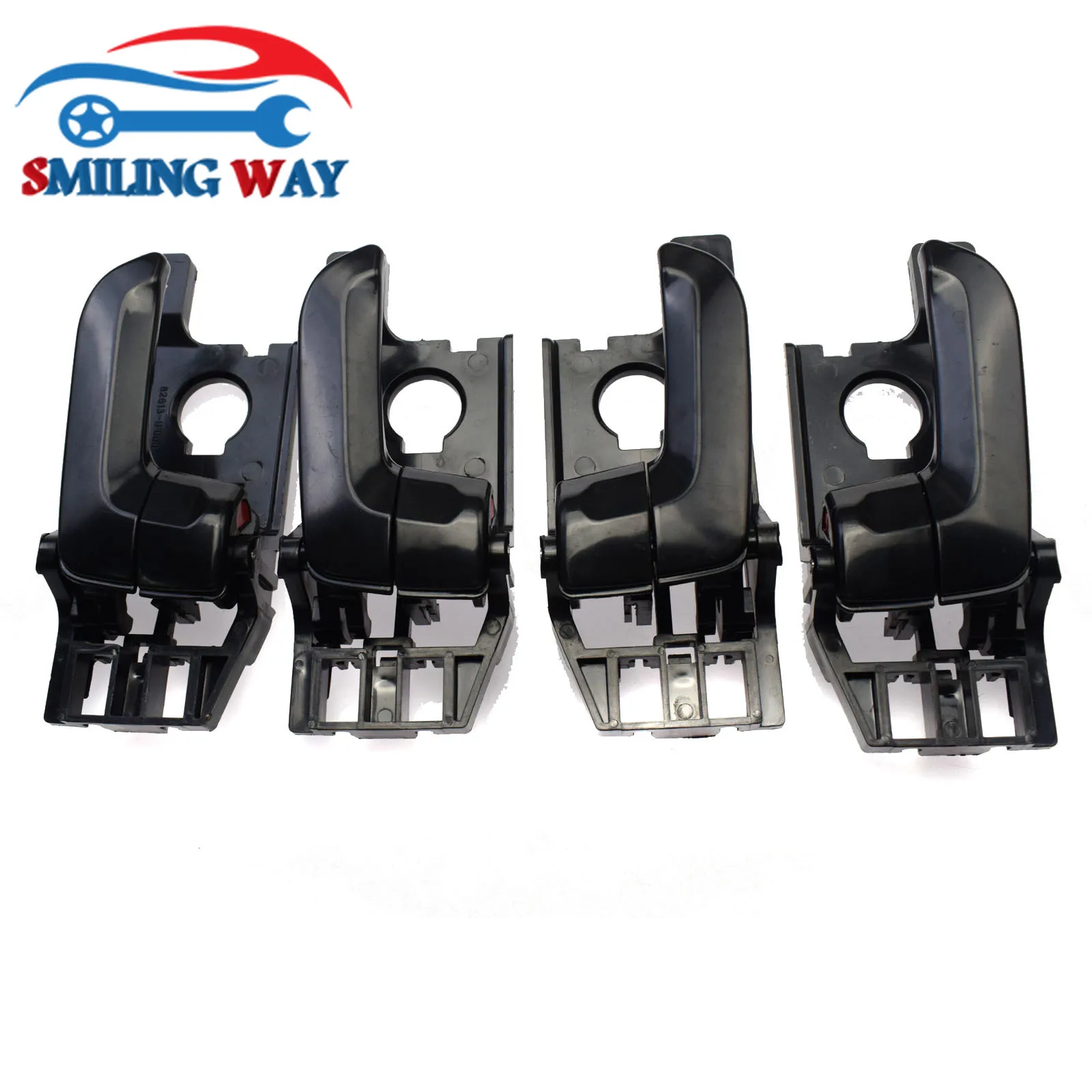 Хромированная черная внешняя и внутренняя дверная ручка 8 шт. передняя задняя