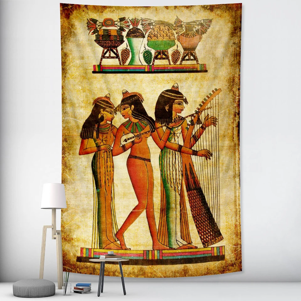 

Egyptian pyramid mural home decoration tapestry psychedelic scene Bohemian decorative tapestry bed sheet sofa blanket
