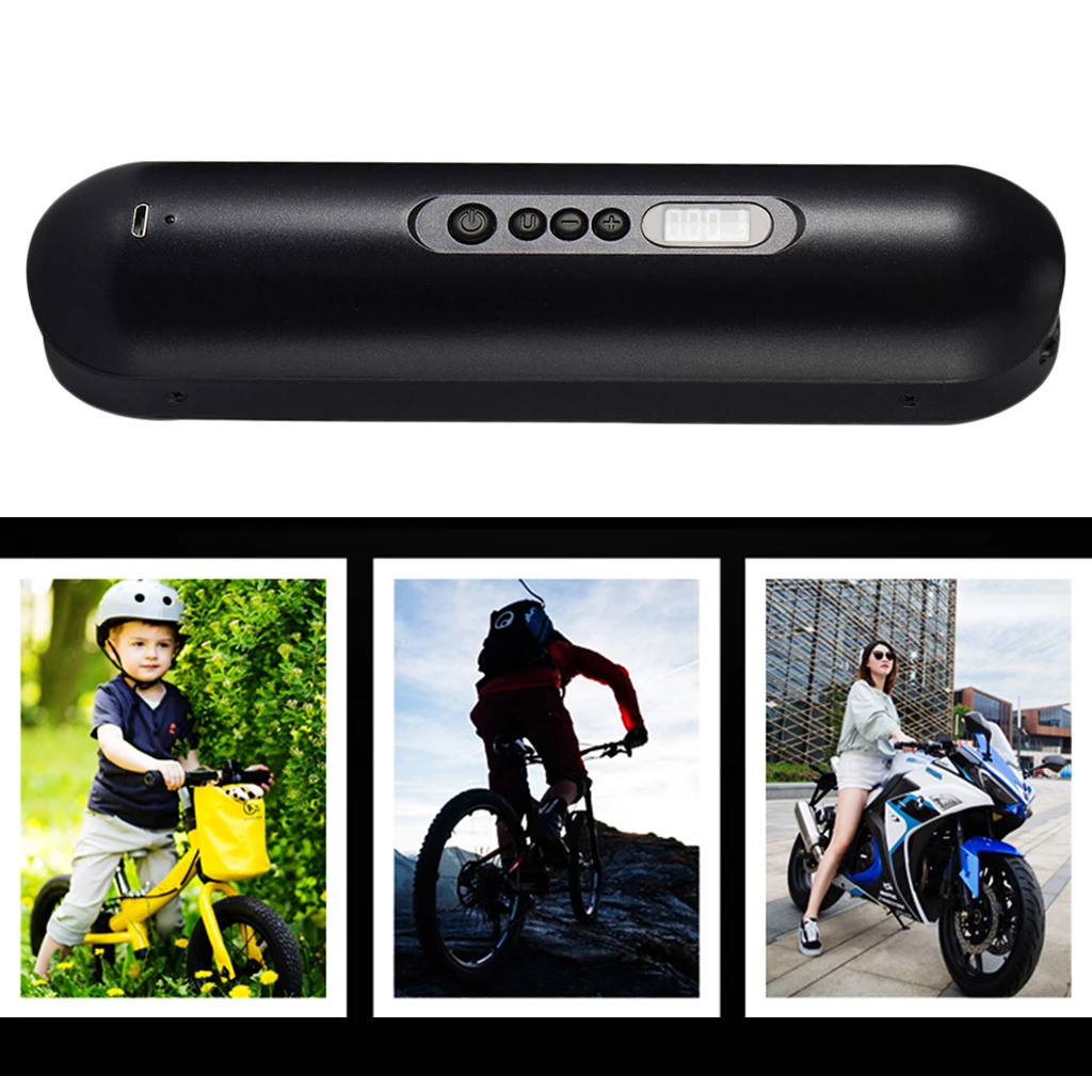 Портативный воздушный компрессор мини насос для накачивания шин велосипеда