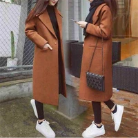 winter slim jacket women fashion long coat warm wool outwear overcoat