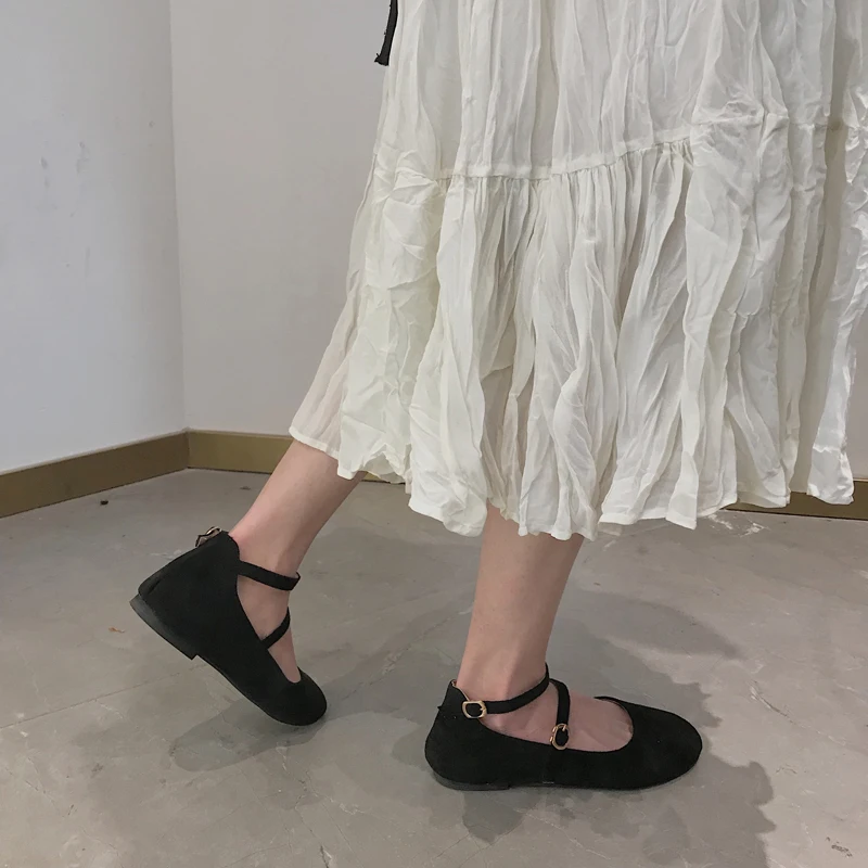 Осенняя женская обувь удобная с двойной пряжкой модная Mary Jane в стиле ретро