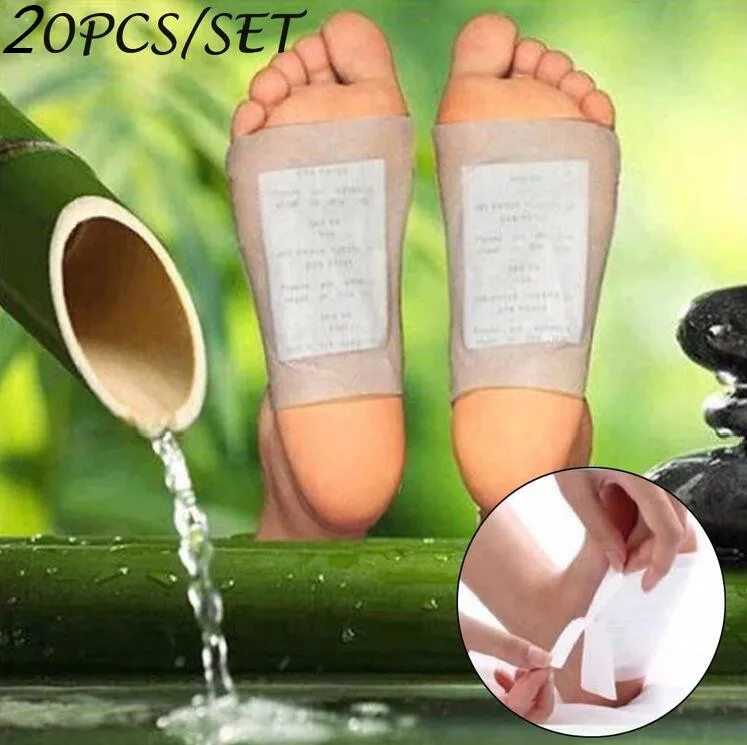 20 шт. =(10 пластырей + 10 клеящих средств) Пластыри для ног Detox пластыри токсинов тела