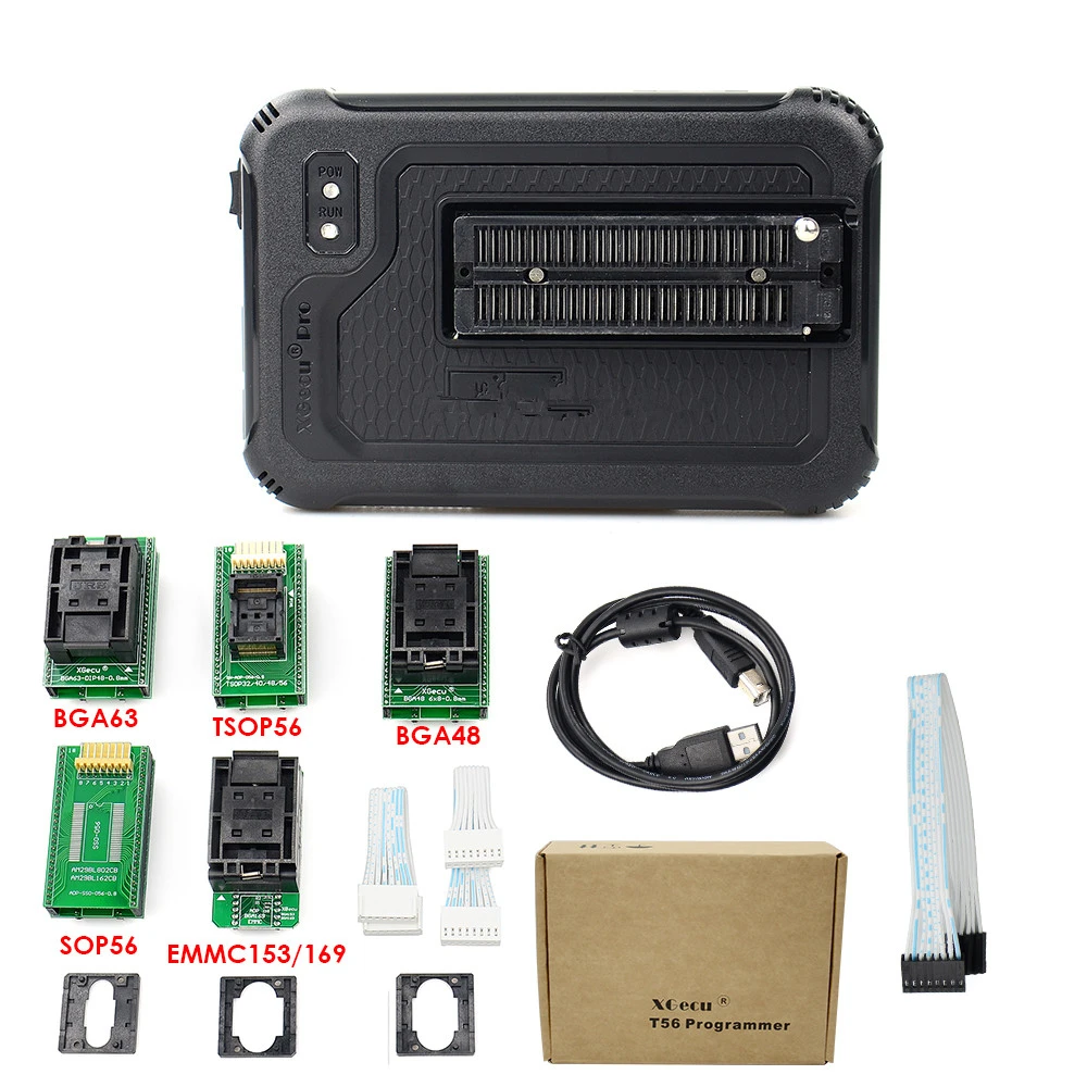 Original XGecu T56 Universal Programmer +5 Adapter Powerful Support Nor Flash / NAND EMMC Date Test Clip Professional | Компьютеры и