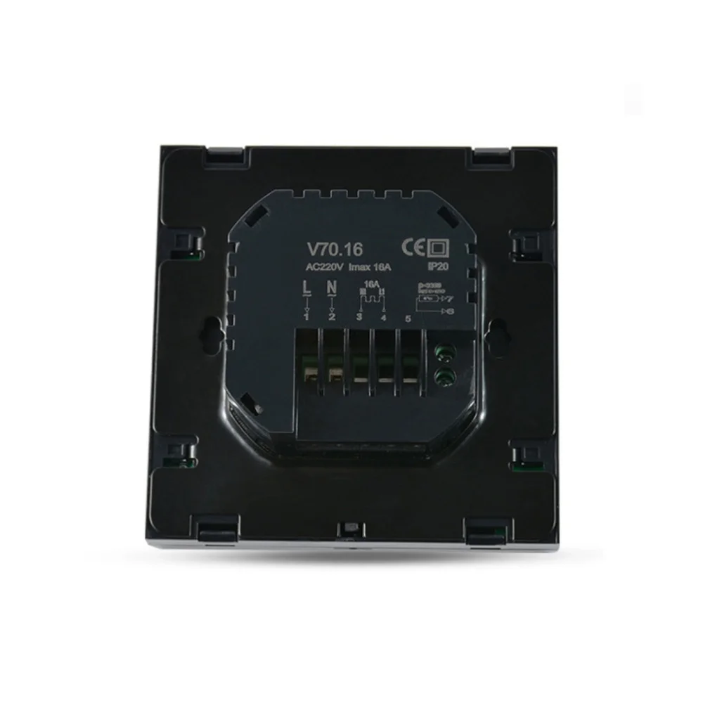 

Intelligent Remote Floor Heating Thermostat High Power Temperature Controller for Water Heating (Black)