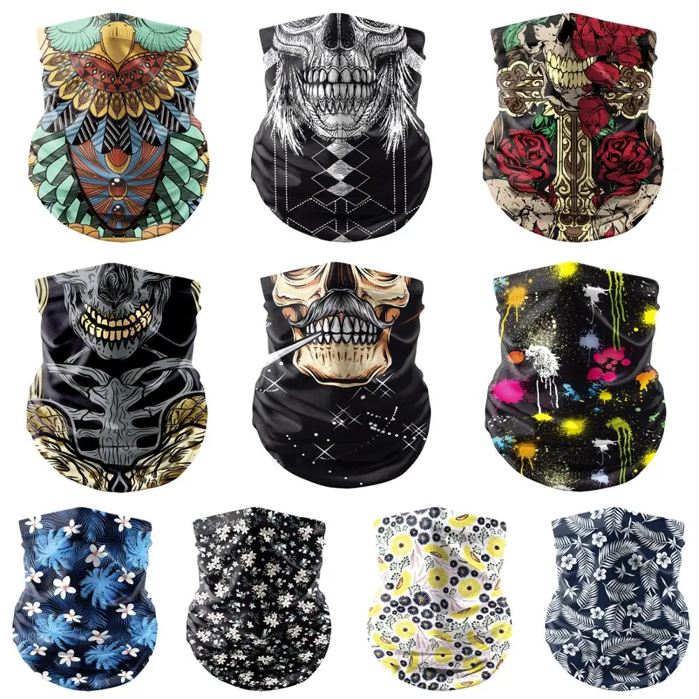 Модный шарф MINKANAK 2020 для мужчин и женщин защитный с цветочным принтом маска защиты