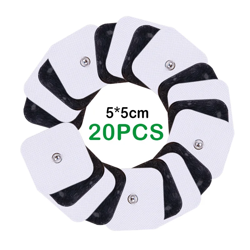 20pcs Electrode Pads Двухканальный выход EMS машина/электронный импульсный массажер/электрический стимулятор мышц нерва/меридианная физиотерапия массажер - Цвет: 20pcs Electrode Pads