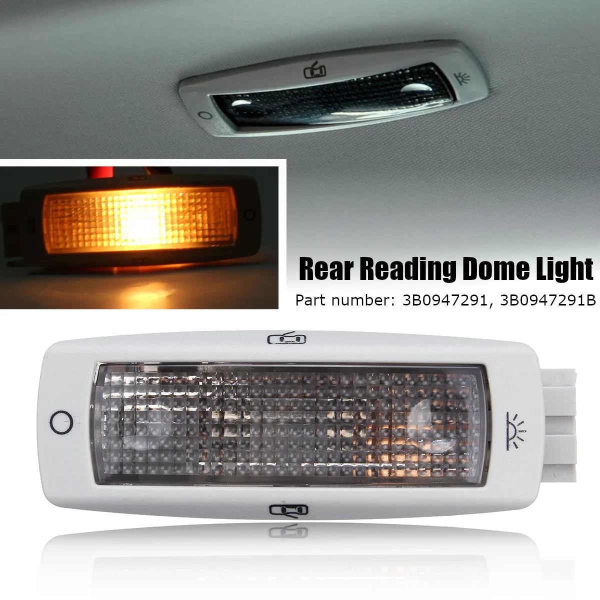 Car Rear Reading Map Dome Light Ceiling Lamp for VW Golf Passat Tiguan Skoda Fabia Superb Seat Leon 3B0947291 | Автомобили и