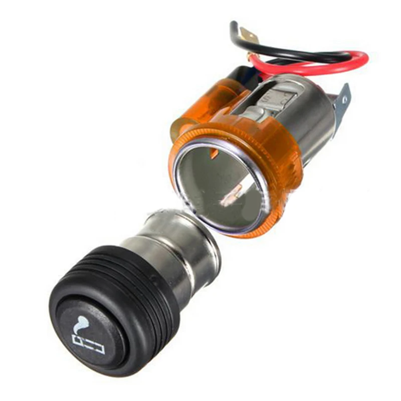 1pc LED Light Car Motorcycle Cigarette Lighter Auxiliary Socket Plug 12V For Mobile Phone Navigation | Автомобили и мотоциклы