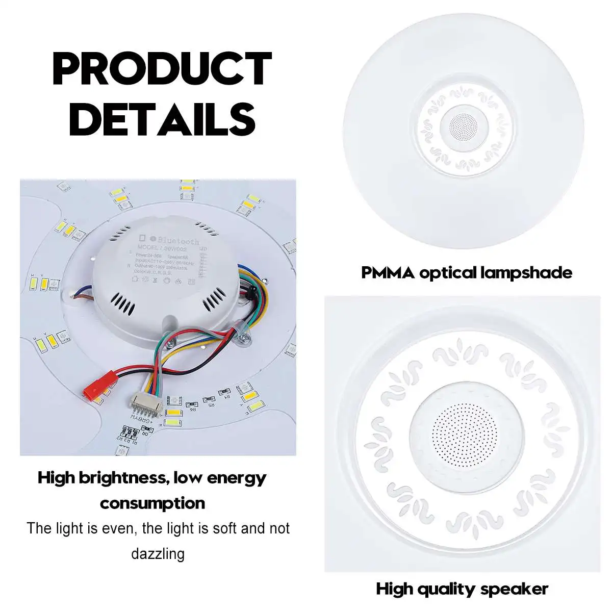 

36W/72W WiFi APP Intelligent Control Modern RGB LED Ceiling Lamp bluetooth Music Light Living Room Bedroom Kitchen Ceiling Light