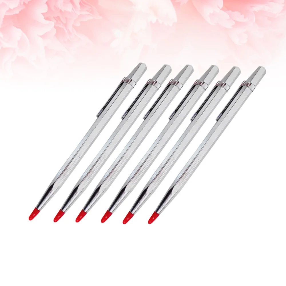 

6pcs Multi-Functional Hard Alloy Glass Stone Metal Engraving Pen Drawing Needle Ceramic Tile Cutting Pen Lettering Pen Scriber