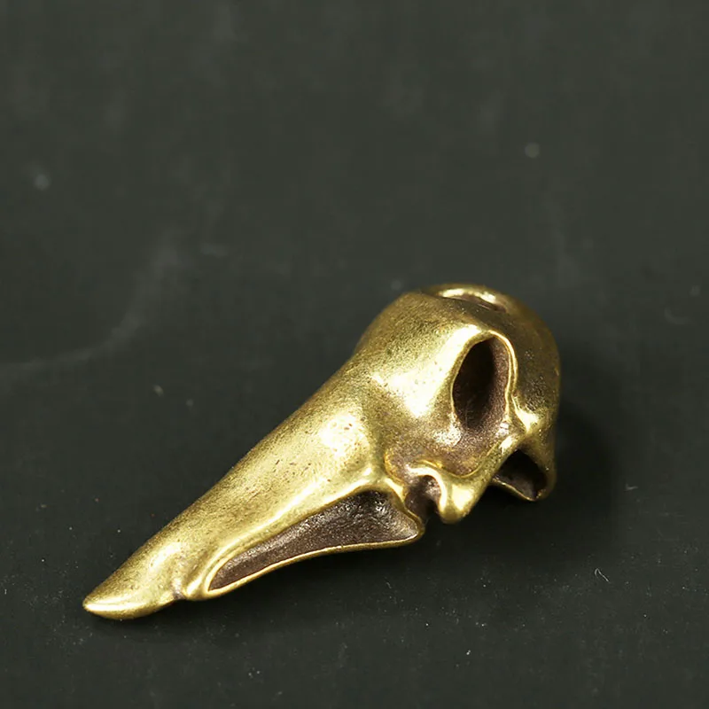 Латунный винтажный кулон в виде черепа и лица для ожерелья медный Забавный