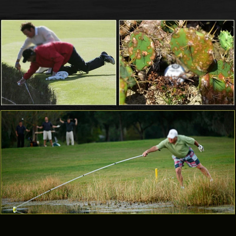 

Telescopic Golf Ball Retriever Portable Golf Ball Pick Up Tools Automatic Locking Scoop Picker Golf Course Accessories