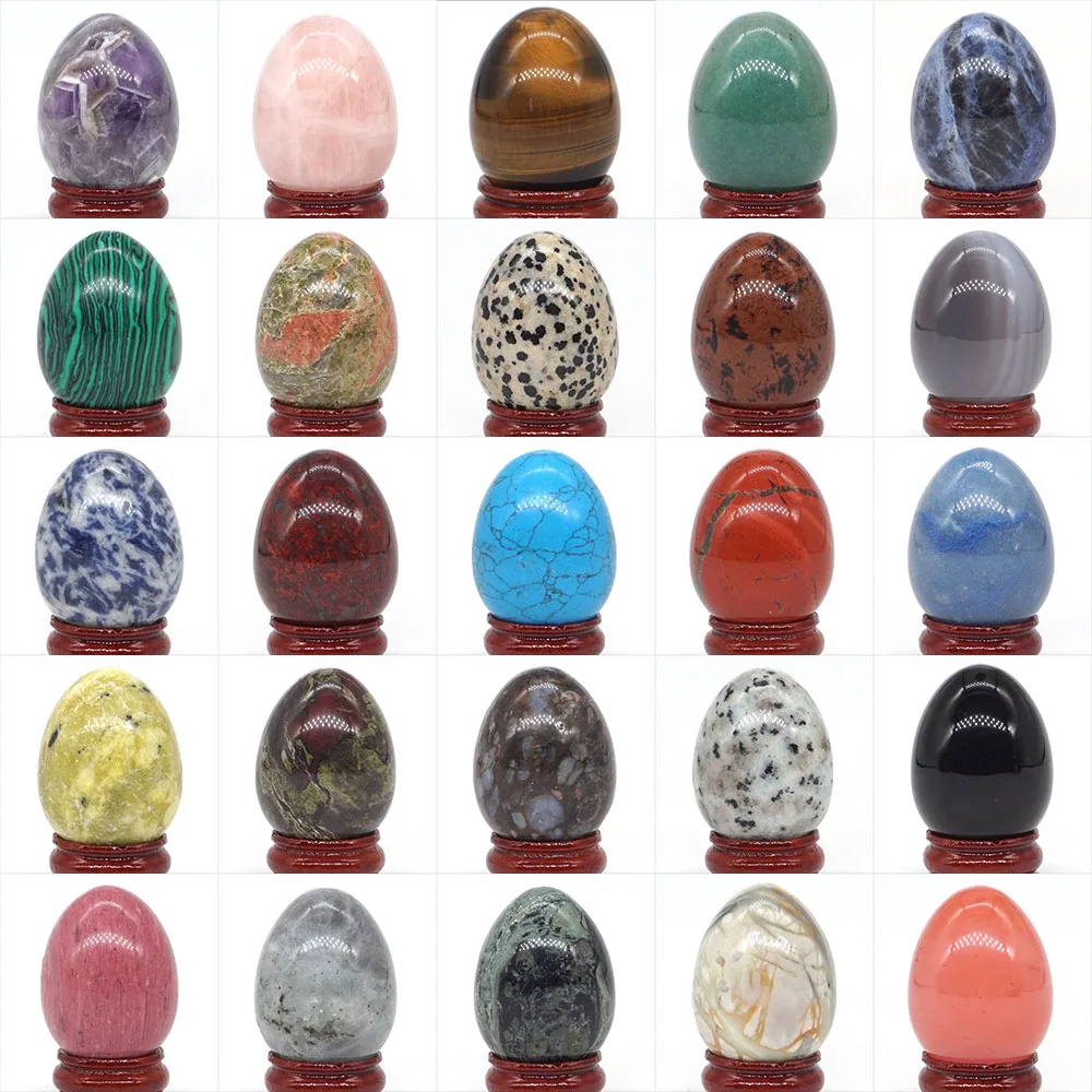 Оптовая продажа 30x40mm натуральный драгоценный камень с украшением в виде