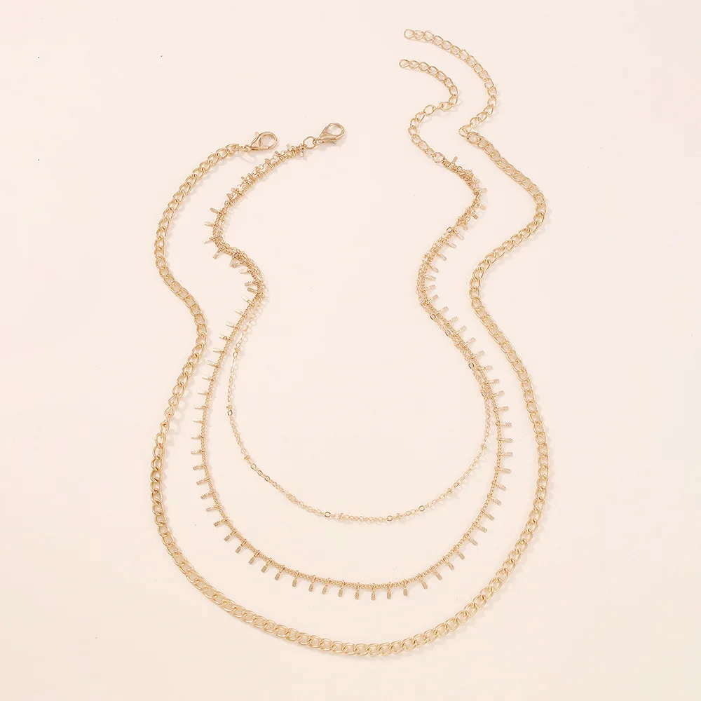 

Simple and fashionable temperament chain necklace set Creative Jewelry tassel clavicle chain AestheticN8213